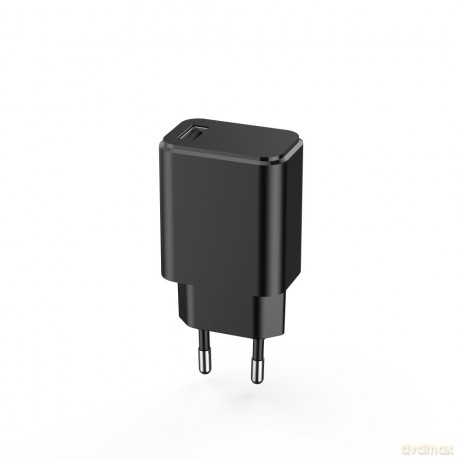 Setty ładowarka sieciowa 1x USB 3A czarna + kabel USB-C 1,0 m