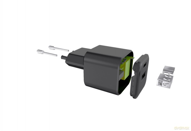 Setty ładowarka sieciowa USB-A + USB-C 20W LSGaN-AC-201 czarna