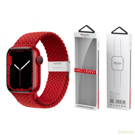 Yesido WB23 Pleciony Pasek Apple Watch 38/40/41 RED/CZERWONY