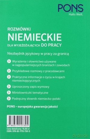 Niemiecki. Rozmówki dla wyjeżdz. do pracy PONS [KSIĄŻKA]
