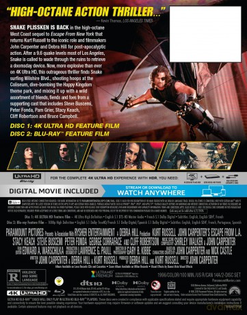 Escape From L.A. (steelbook) [Blu-Ray]