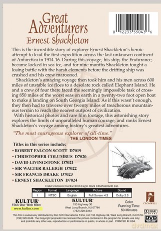 Great Adventurers: Ernest Shackleton, To The End Of The World [DVD]