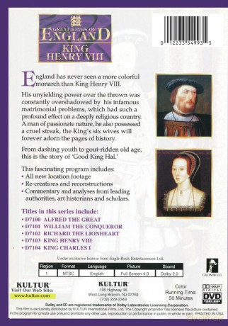 Great Kings of England: King Henry VIII [DVD]
