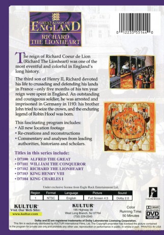 Great Kings of England: Richard the Lionheart [DVD]