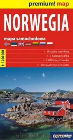 Norwegia 1:1 200 000 mapa samochodowa [KSIĄŻKA]
