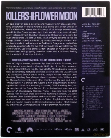 Killers of the Flower Moon (Czas krwawego księżyca) (The Criterion Collection) [Blu-Ray 4K]+[Blu-Ray]