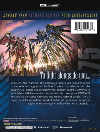 Mobile Suit Gundam Seed Freedom [Blu-Ray 4K]