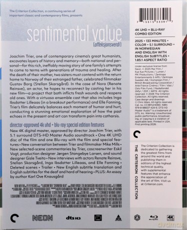 Sentimental Value (Wartość sentymentalna) (The Criterion Collection) [Blu-Ray 4K]+[Blu-Ray]