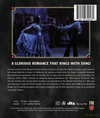 The Dancing Pirate (1936) | Newly Restored Archive Collection [Blu-Ray]