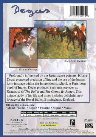 The Impressionists: Degas [DVD]