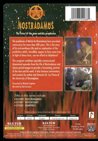The Supernatural: Nostradamus [DVD]