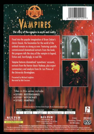 The Supernatural: Vampires [DVD]