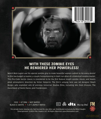 White Zombie (Białe zombie) [Blu-Ray]