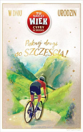 Kartka okolicznościowa Urodziny (wymienne cyfry)