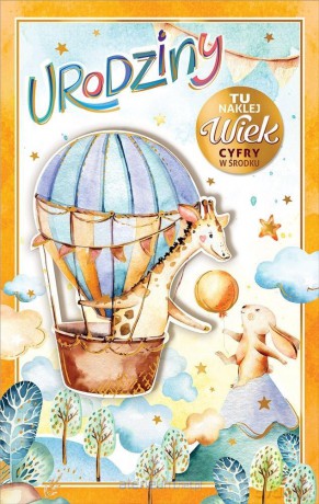 Kartka okolicznościowa Urodziny (wymienne cyfry)