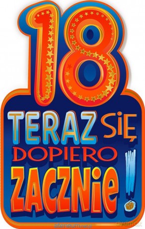 Kartka okolicznościowa Urodziny 18
