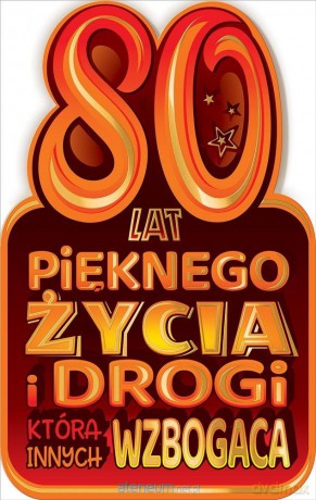Kartka okolicznościowa Urodziny 80