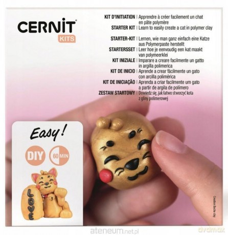 Kot Szczęścia DIY glinka polimer