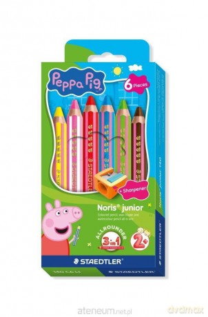 Kredki Noris junior Peppa jumbo 3w1 6kol