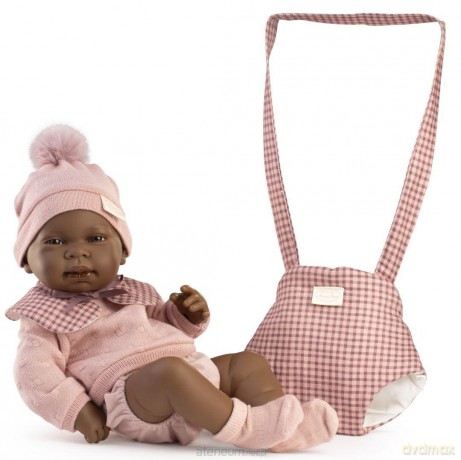 Lalka hiszpańska Indira mulatka z nosidłem 42 cm