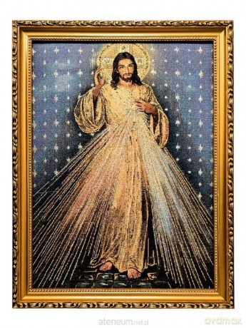 Obraz Haftowany Jezus Miłosierny 42x32 cm