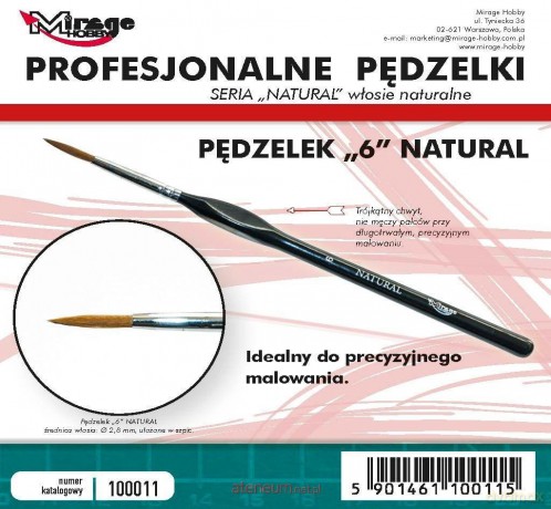Pędzelek natural 6
