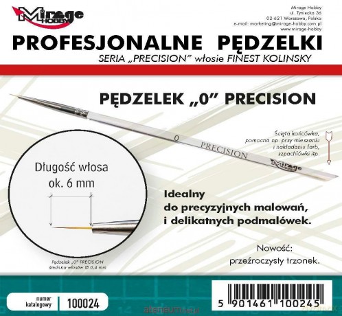 Pędzelek Precision Kolinsky 0