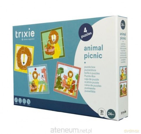 Puzzle 4w1 Piknik ze Zwierzątkami [PUZZLE]
