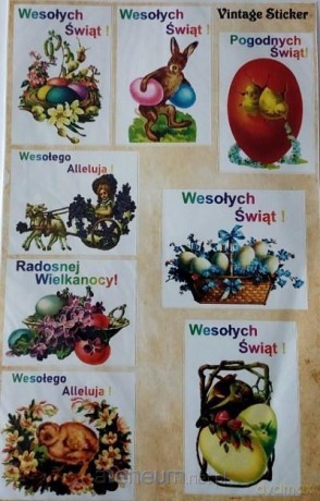 Stikery wielkanocne Vintage Sticker 16x25 cm