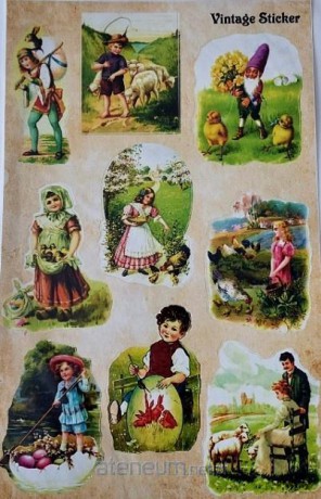 Stikery wielkanocne Vintage Sticker 16x25 cm