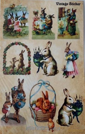 Stikery wielkanocne Vintage Sticker 16x25 cm