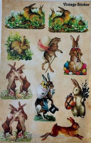 Stikery wielkanocne Vintage Sticker 16x25 cm