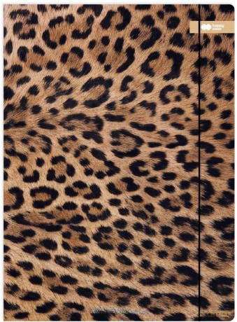 Teczka A4+ z gumką Safari Leopard