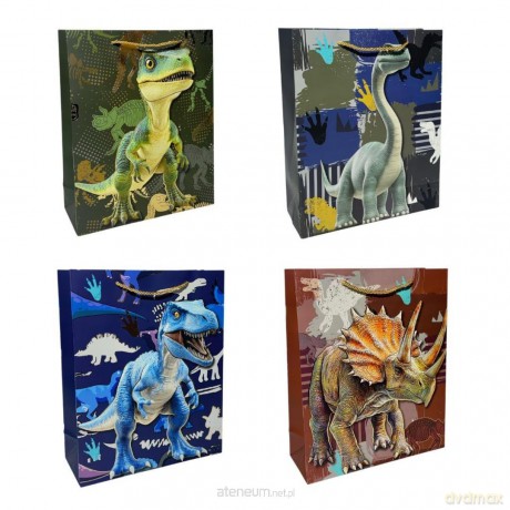 Torebka prezentowa dziecięca S Dinozaury mix