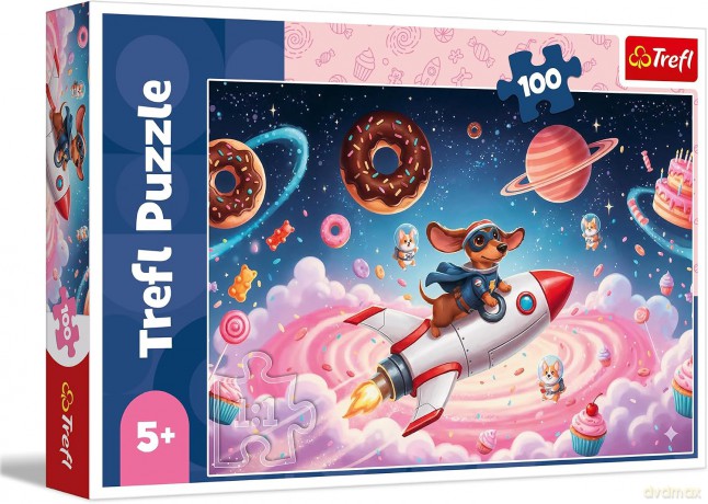 TREFL 100 el. Jamnik na rakiecie [PUZZLE]