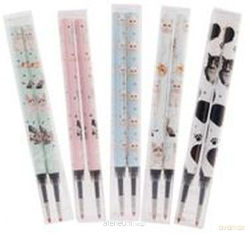 Wkład do długopisu Cats 0,5mm czarny 2szt