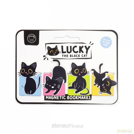 Zakładki magnetyczne Lucky the Black Cat