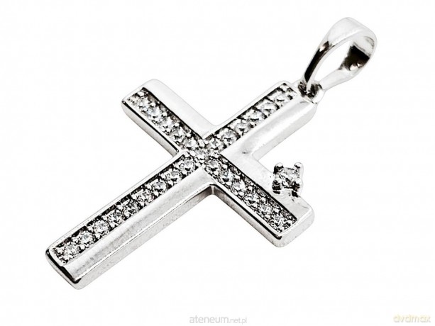 Zawieszka Krzyżyk Posrebrzany 26x18mm