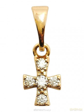 Zawieszka Krzyżyk z Cyrkoniami 10x6mm