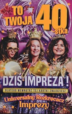279 Karnet JCX na 40 urodziny dla kobiety z grą