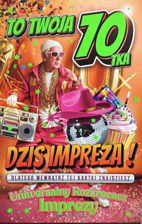 284 Karnet JCX na 70 urodziny dla mężczyzny