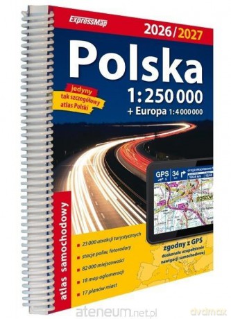 Atlas samochodowy Polska 1:250 000/2027 [KSIĄŻKA]