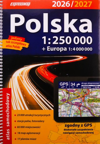 Atlas samochodowy Polska 1:250 000/2027 [KSIĄŻKA]