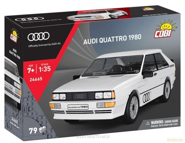 Audi Quattro 1980 (białe) [KLOCKI]