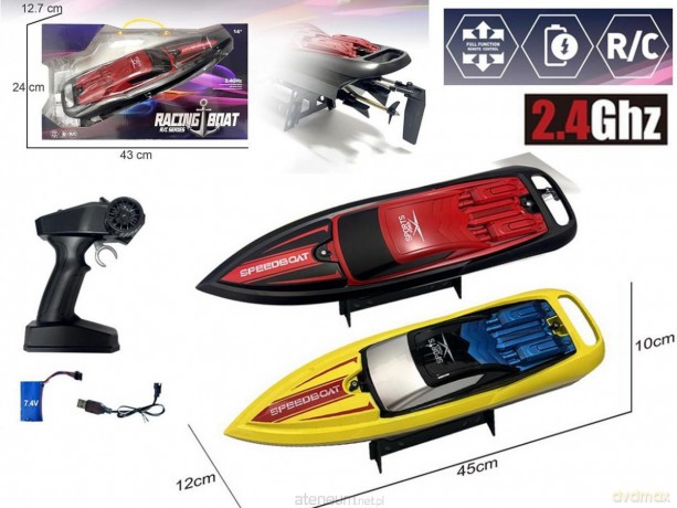 Łódka R/C Speed Boat światło USB