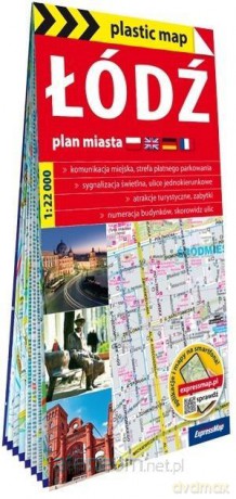 Plastic map Łódź 1:22 000 plan miasta