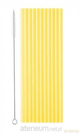Słomki plastikowe żółte 23 cm 12 szt