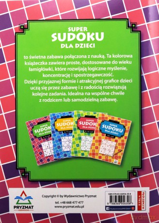 Super sudoku dla dzieci 4-6 - Gabriel Rusin [KSIĄŻKA]