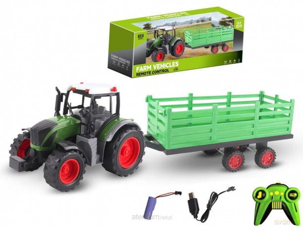 Traktor z przyczepą R/C 1:10 50x16x14,5 cm UBS