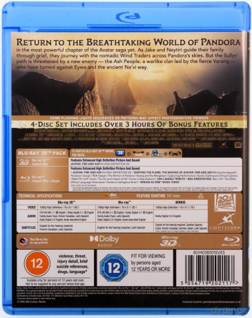 Avatar: Fire and Ash (Avatar: Ogień i popiół) [Blu-Ray 3D]+[Blu-Ray]